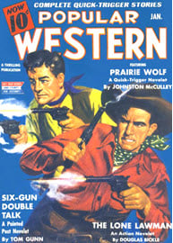 Cover of Popular Western, a fiction short story and novelette magazine.