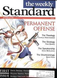 Cover of the Weekly Standard political commentary magazine.
