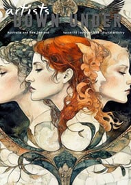 Cover of Artists Down Under, a free online pdf art magazine.